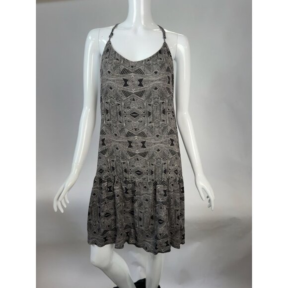 Roxy Black & White Like Its Hot Dress XL Geometric Print Racerback Sleeveless 1 - Picture 8 of 16